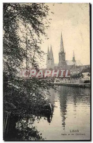 Allemagne Lubeck Ansichtskarte AK Partie an der Obertrave