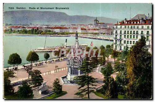 Cartes postales Suisse Geneve Rade et monument Brunswick