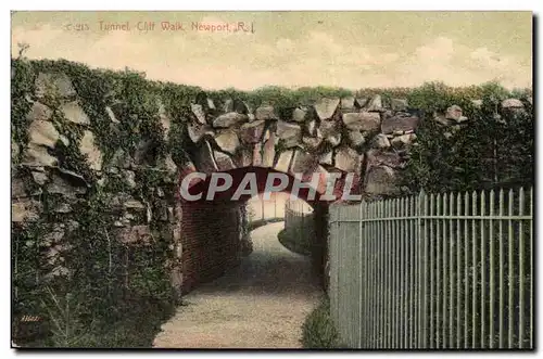Cartes postales Etats unis Tunnel Cliff walk Newport