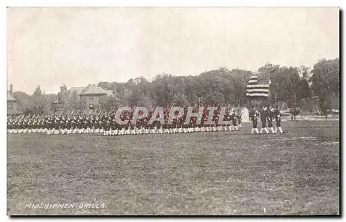 Etats unis Ansichtskarte AK Midshipmen drills (soldats militaria)