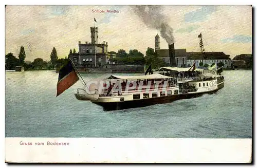 Allemagne Gruss von Dondesee Schloss Montfort (bateau)