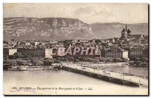 Suisse Ansichtskarte AK Geneve Vue generale de la rive gauche et le lac