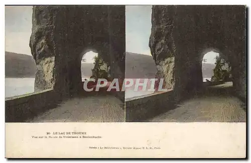 Suisse Cartes postales Le lac de Thoune Vue sur la route de Unterseen a Beatenbucht