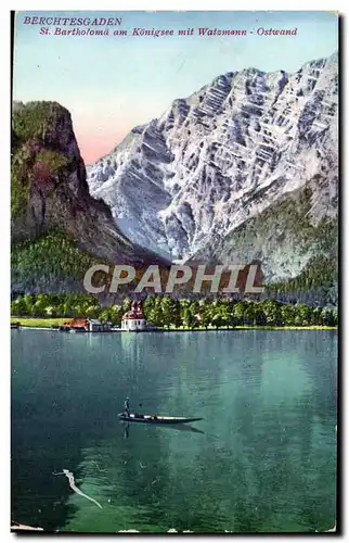 Suisse Berchesgaden Cartes postales St Bartoloma am Konigsee mit Watzmann Ostwand