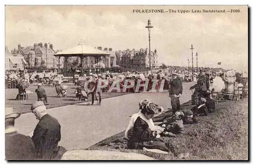 Grande Bretagne Folkestone Cartes postales The upper Leas Bandstand