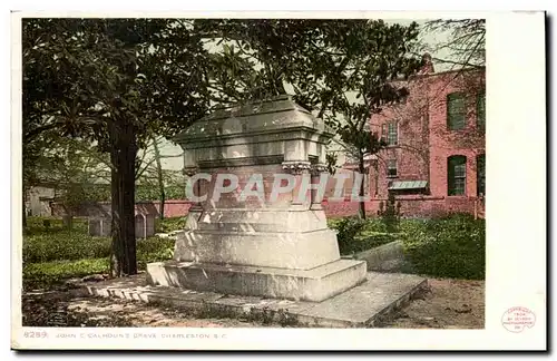 Etats Unis Cartes postales Jhn C Calhoun&#39s grave Charleston SC