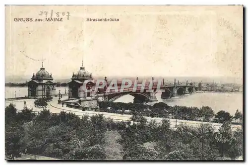 Allemagne Cartes postales GRuss aus Mainz Strassenbrucke