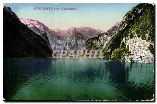 Austria Autriche Osterreich Konigsee St Bartholoma mit Watzmann Ansichtskarte AK
