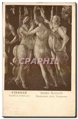 Italie - Italia - Italy - Firenze - Sandro Botticelli - Particolare della Primavera - Ansichtskarte AK