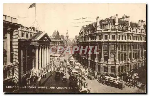 Angleterre - England - Mansion House and Cheapside Ansichtskarte AK