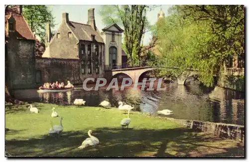 Belgique - Belgien - Belgium - Brugge Hef Begijnhof Bruges Le Beguinage Cartes postales