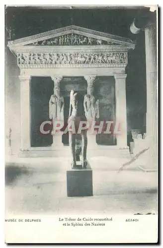 Grece Greece Musee de Delphes Cartes postales Le Tresor de Cnide reconstitute et le sphinx des Nations