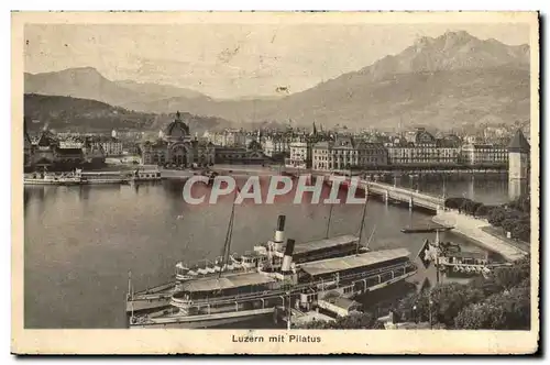 Suisse Cartes postales Luzern mit Pilatus