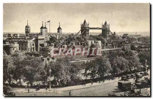 Grande Bretagne Cartes postales London Tower of London and tower bridge