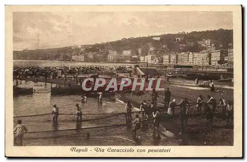 Italie Italie Napoli Cartes postales Via Caracciolo con pescartori