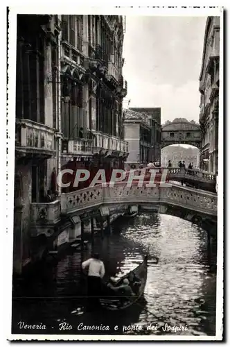 Italie Italia Venezia Rio Canonica e ponte di Sospiri