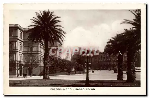 Argentine Buenos Aires Cartes postales Palmiers Paseo Colon