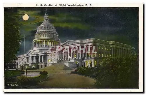 Etats unis Cartes postales US capitol at night Washington