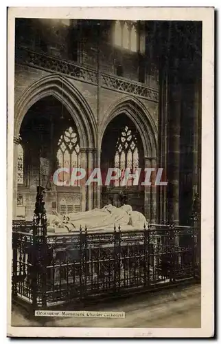 Grande Bretagne Great BRitain Ansichtskarte AK GRosvernor Monument Chester CAthedral