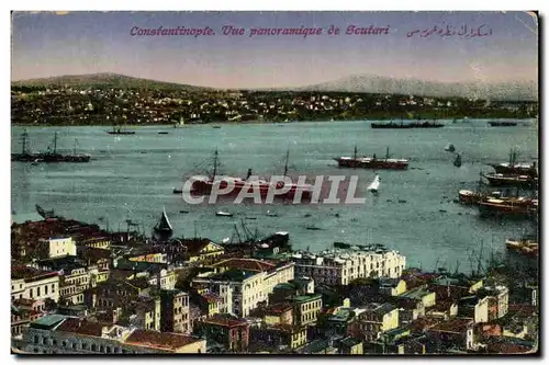 Turquie Turkey Constantinople Vue panoramique de Scutari