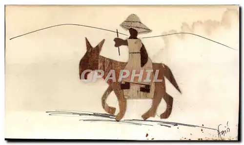 Cartes postales Cheval scultpte (en bois)