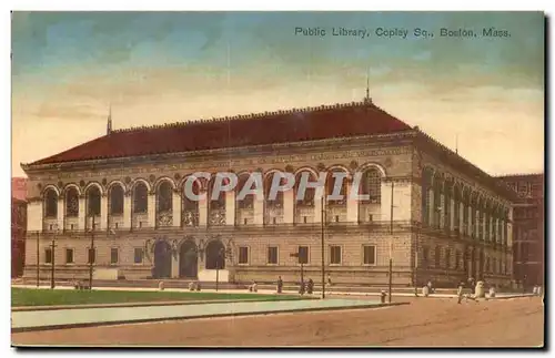 Etats unis Cartes postales Public library Copley Squre Boston