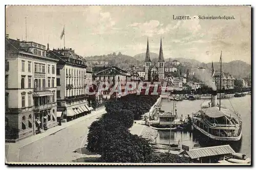 Suisse Cartes postales Lucerne Luzern Schweizhofquai