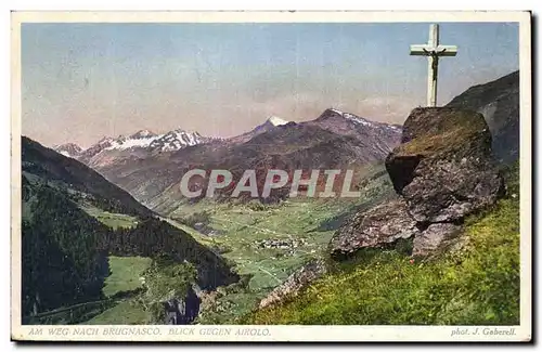 Suisse Cartes postales Am weg nach Brugnasco Blick gegen airolo