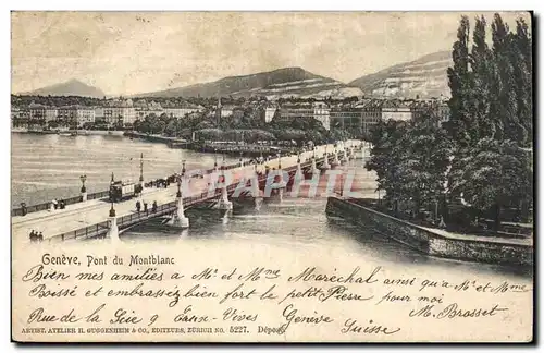 Suisse Ansichtskarte AK Geneve Pont du Montblanc