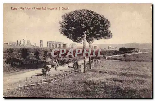 Italie Italia Roma Cartes postales Via Appia Avanzi degli acquedotti di Claudio