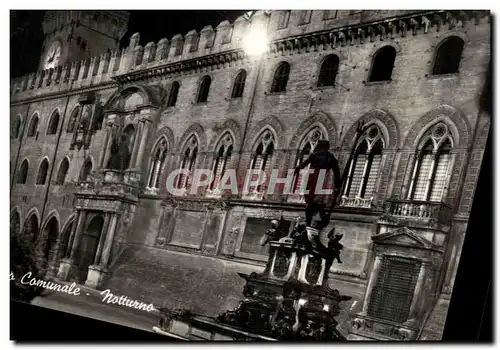 Italie Italia Cartes postales moderne Bologna Palazzo communale Notturno