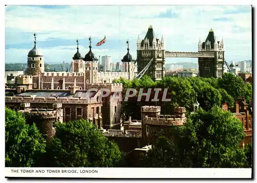 Grande Bretagne London Londres Moderne Karte Tower and tower bridge