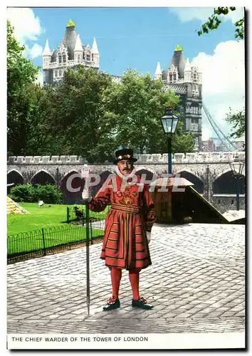 Grande Bretagne Moderne Karte London Londres The chief warder of the tower of London