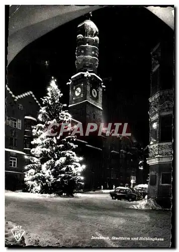 Austria Autriche Moderne Karte Innsbruck Stadtturm und Helblinghaus