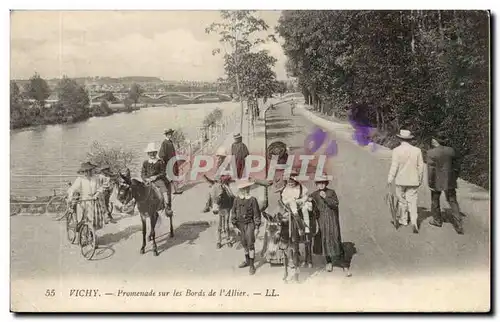 Vichy Ansichtskarte AK Promenade sur les bords de l&#39Allier (ane donkey)