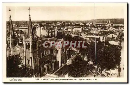 Vichy Cartes postales Vue panoramique de l&#39eglise Saint Louis