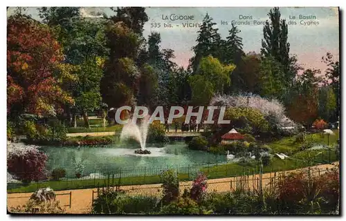 Vichy Ansichtskarte AK Dans les grands parcs Le bassin des cygnes