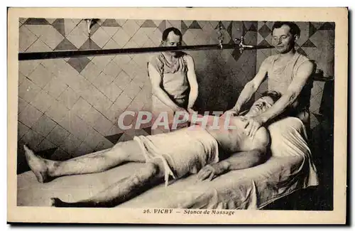 Vichy Cartes postales Seance de massage