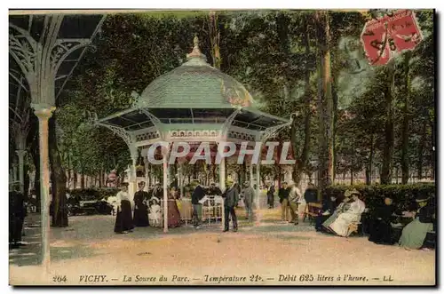 Vichy Cartes postales la source du parc