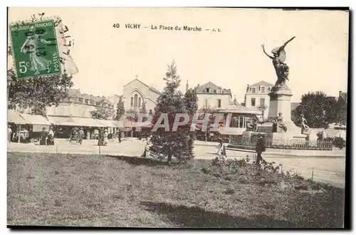 Vichy Cartes postales La place du marche