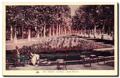 Vichy Cartes postales Le parc Allee fleurie