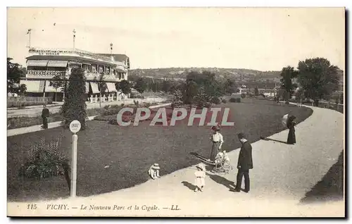 Vichy Cartes postales Le nouveu parc et la Cigale