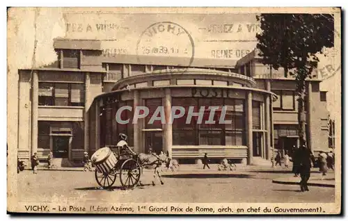 Vichy Cartes postales La Poste (Leon Azema 1er grand prix de Rome en chef du gouvernement)