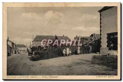 Neuilly en Donjon Cartes postales Route Nationale