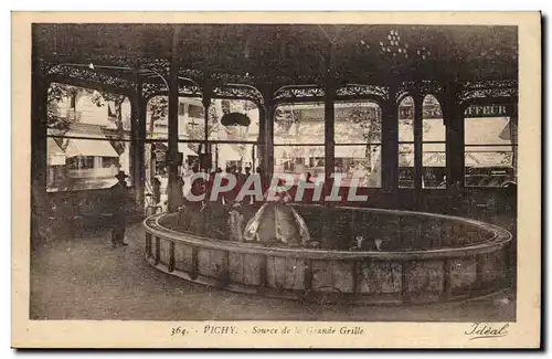 Vichy Cartes postales Source de la grande grille