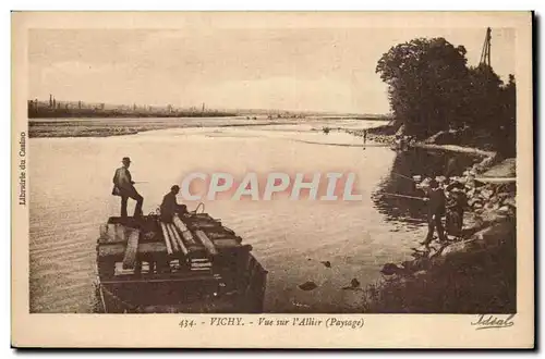 Vichy Cartes postales Vue sur l&#39Allier (paysage pecheurs)