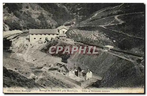 Barrage de Teillet pres Montlucon Ansichtskarte AK Usine et batiment ouvriers