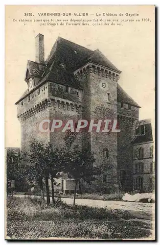 Varennes sur Allier Cartes postales Le chateau de Gayette