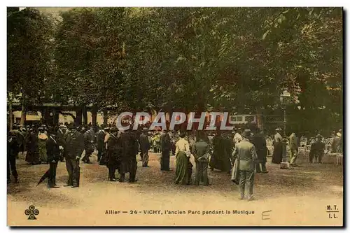 Vichy - l&#39ancien Parc pendant la Musique - Cartes postales