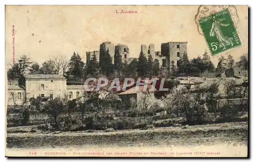 Mirepoix Ansichtskarte AK Vue d&#39ensemble des belles ruines du chateau de Lagarde